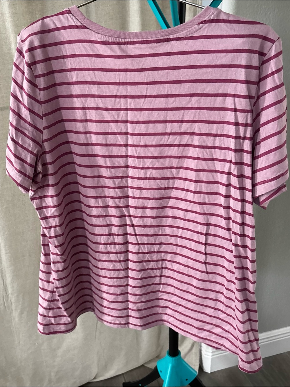 Pact Pink and Magenta Striped Organic Cotton Tee - Picture 2 of 5